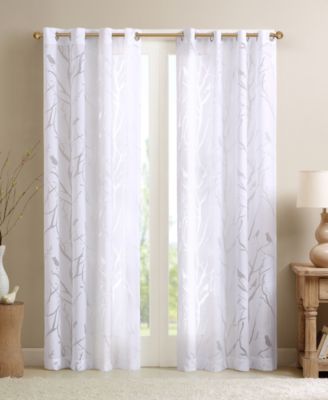 Madison Park Averil Grommet Top Sheer Window Curtain, sheer curtains 95 inches long Single Curtain