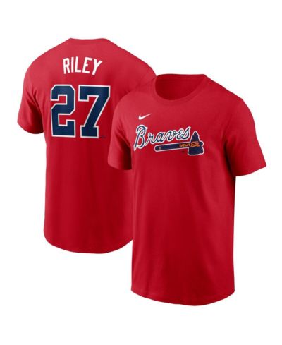 Nike Men's Austin Riley Red Atlanta Braves Fuse Name & Number T-Shirt