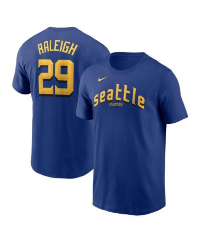 Nike Men's Cal Raleigh Royal Seattle Mariners City Connect Fuse Name & Number T-Shirt