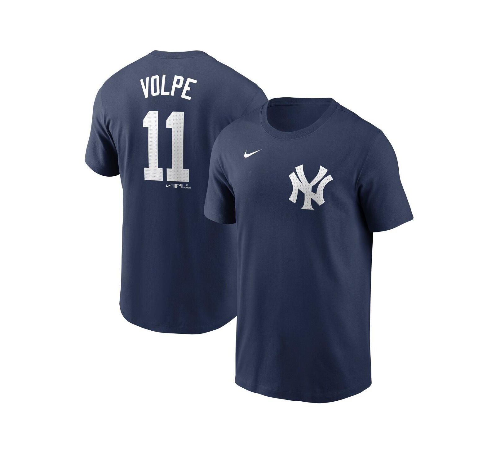 Nike Men's Anthony Volpe Navy New York Yankees Fuse Name & Number T-Shirt
