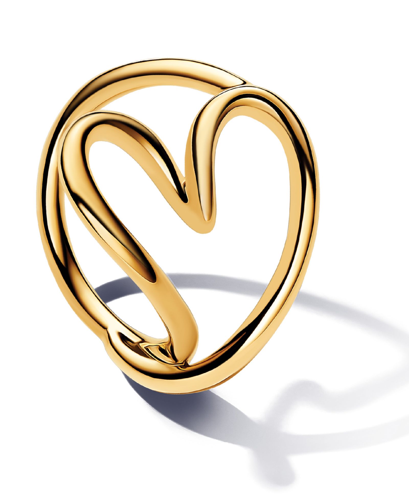 Pandora Ring в форме сердца, 14k Gold-plated