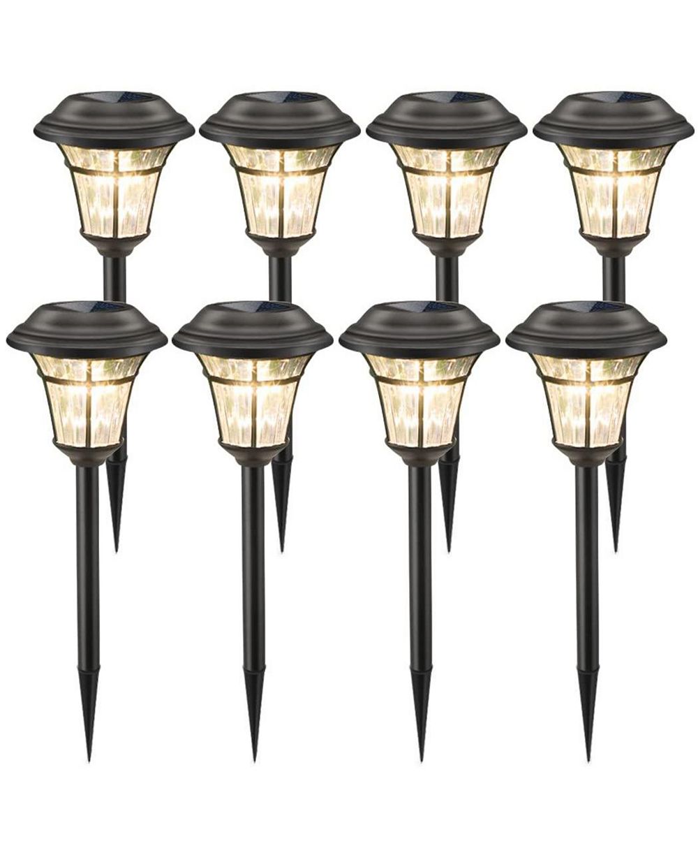MAGGIFT Solar Garden Path Lights, LED Waterproof Outdoor Landscape Lighting for Yard and Patio – 8 Pack