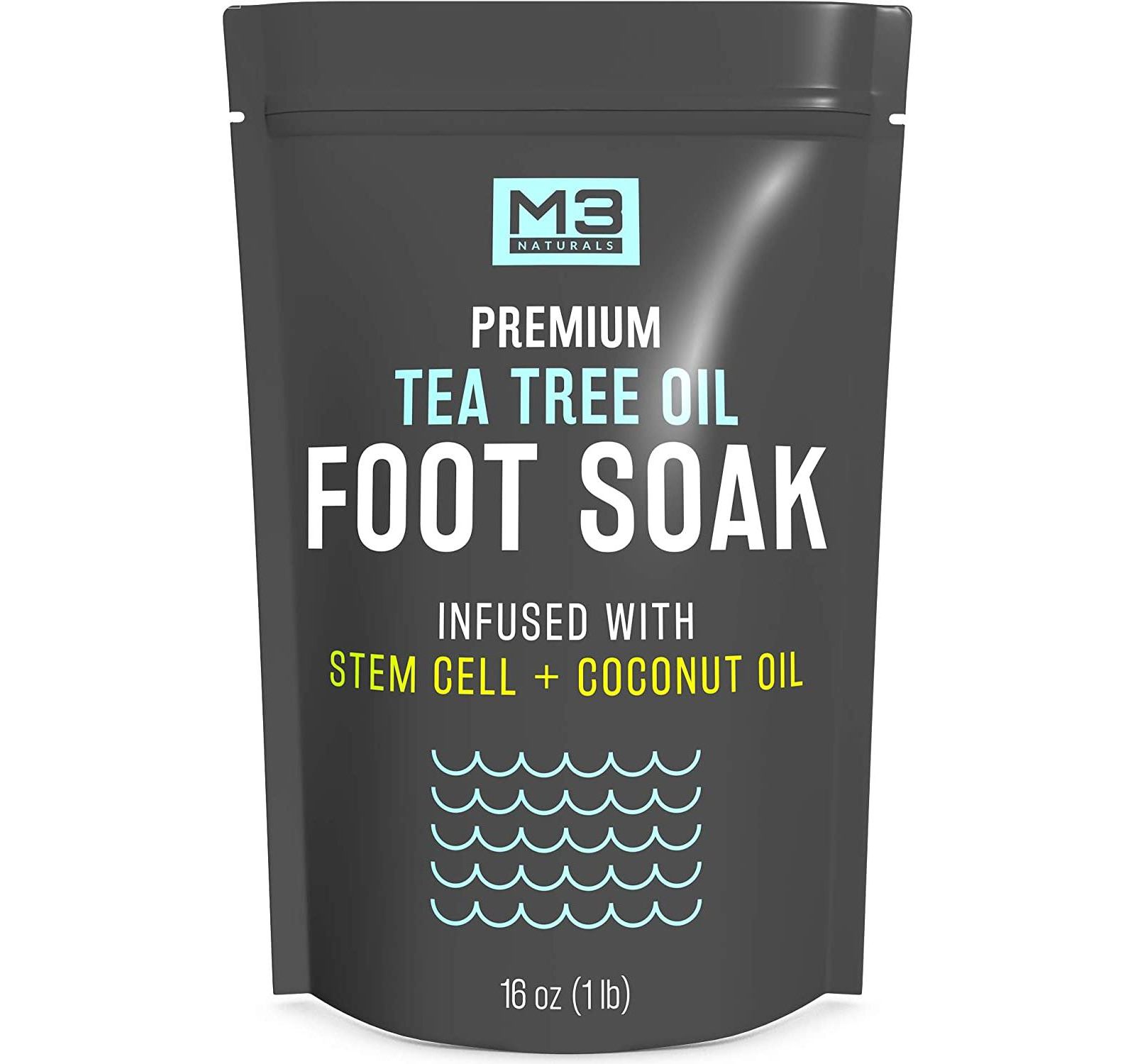 M3 Tea Tree Oil Epsom Salt Pedicure Foot Soak with Coconut Oil and Stem Cell