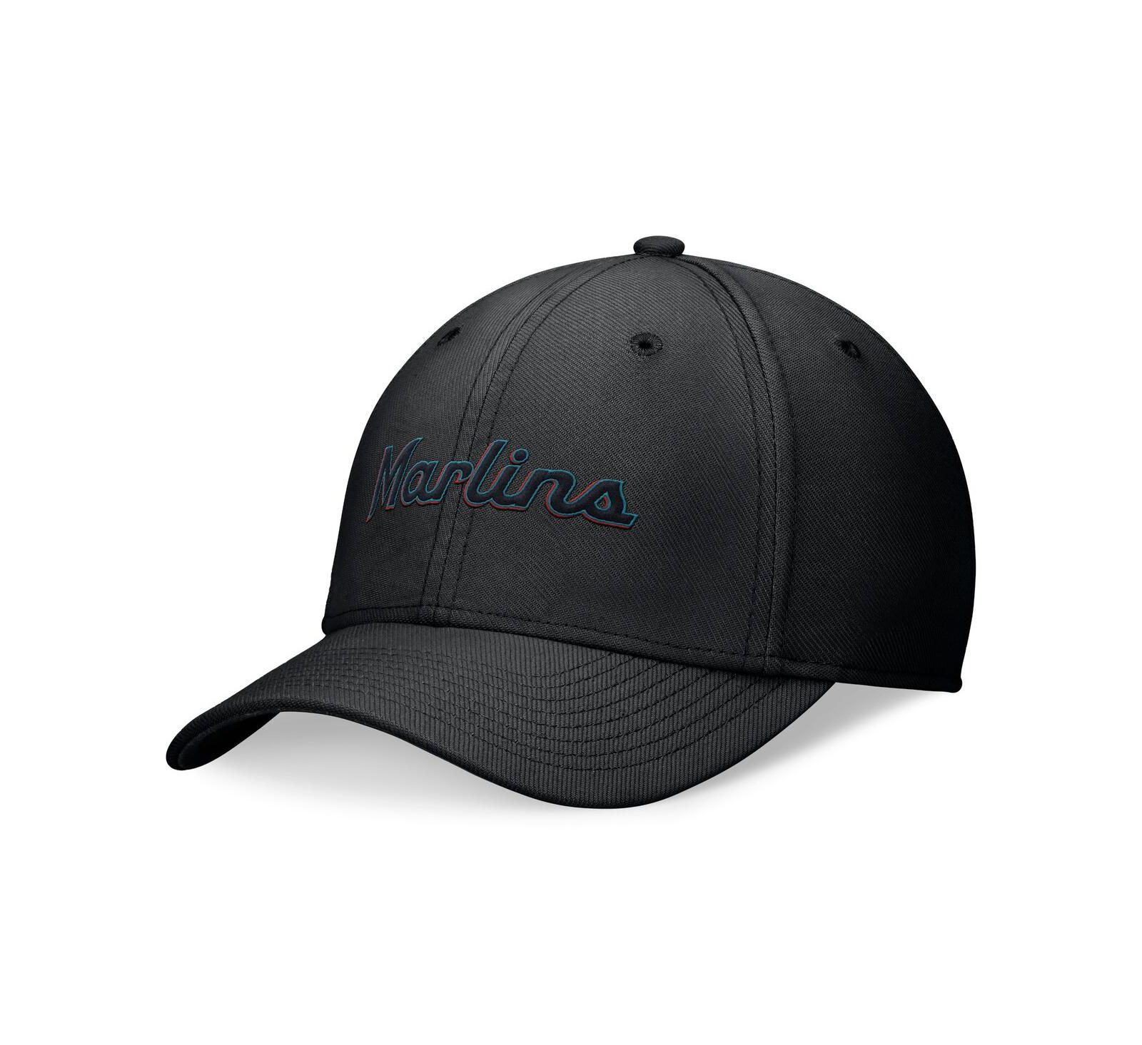 Men's Nike Black Miami Marlins Evergreen Performance Flex Hat