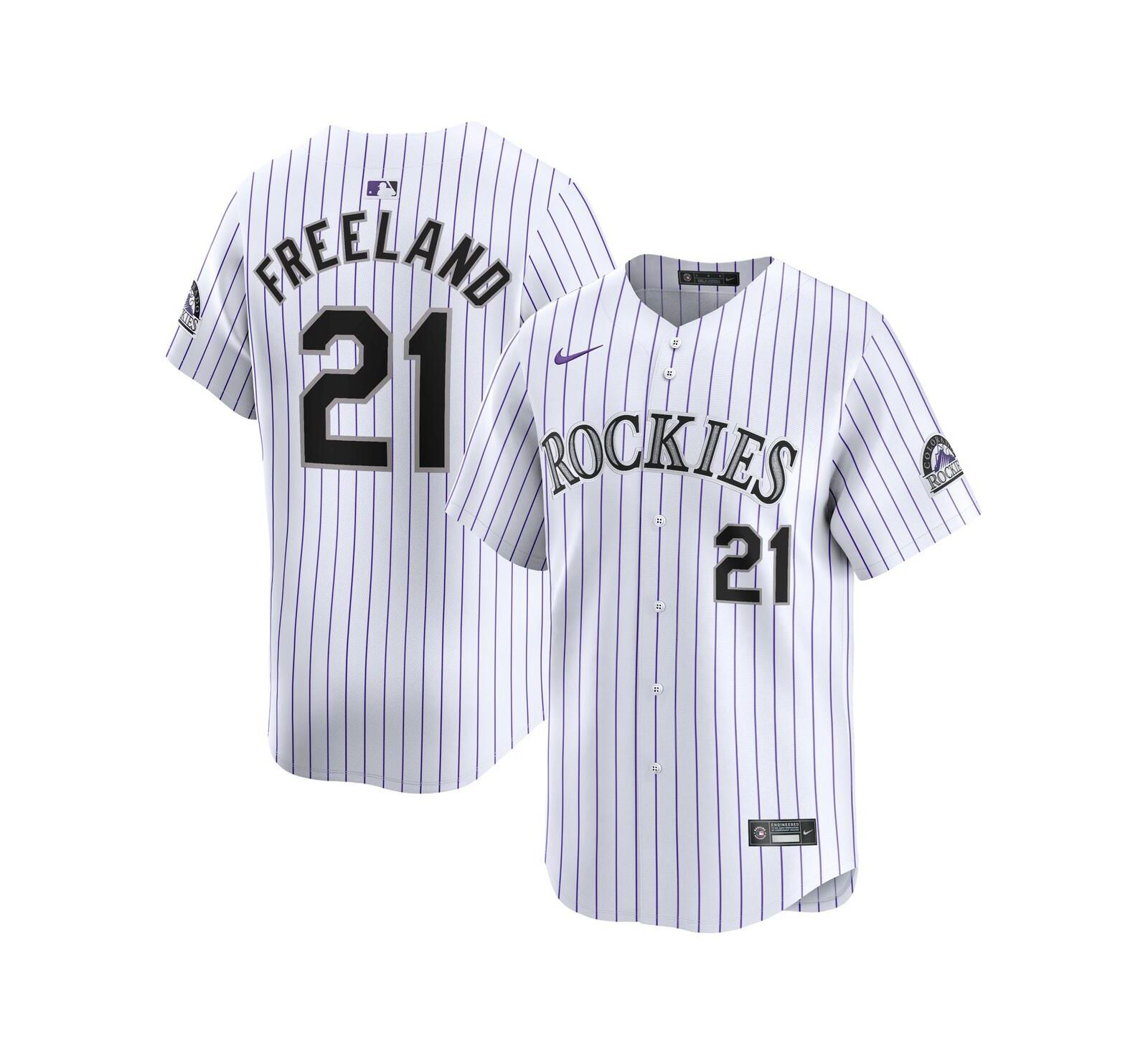 Nike Мужская джерси Kyle Freeland White Colorado Rockies Home Limited Player