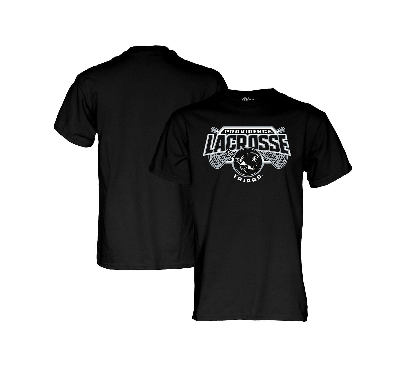 Men's and Women's Blue 84 Black Providence Friars 2024 Men's Lacrosse Season T-shirt