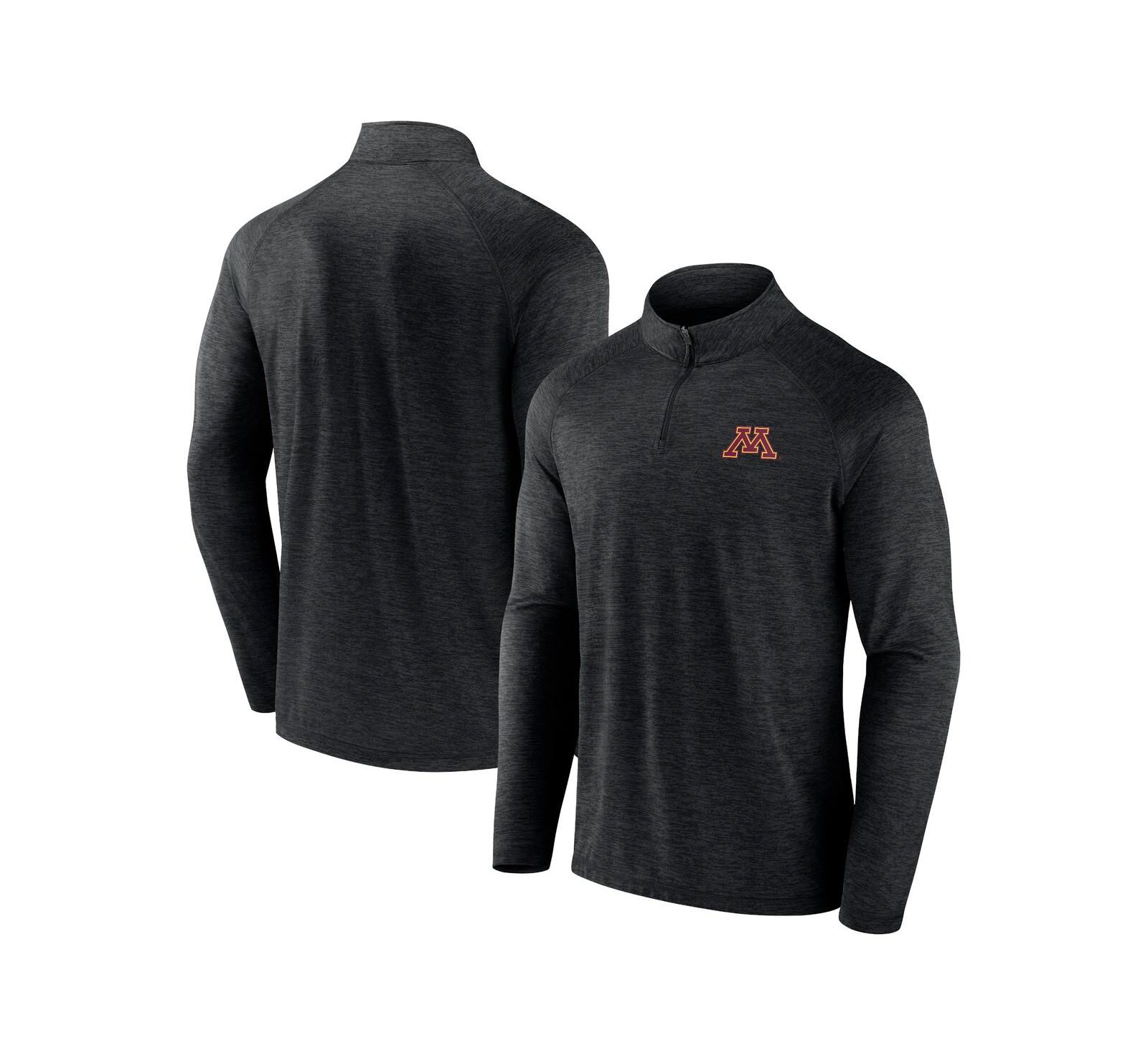 Мужской лонгслив Fanatics Minnesota Golden Gophers с логотипом и молнией