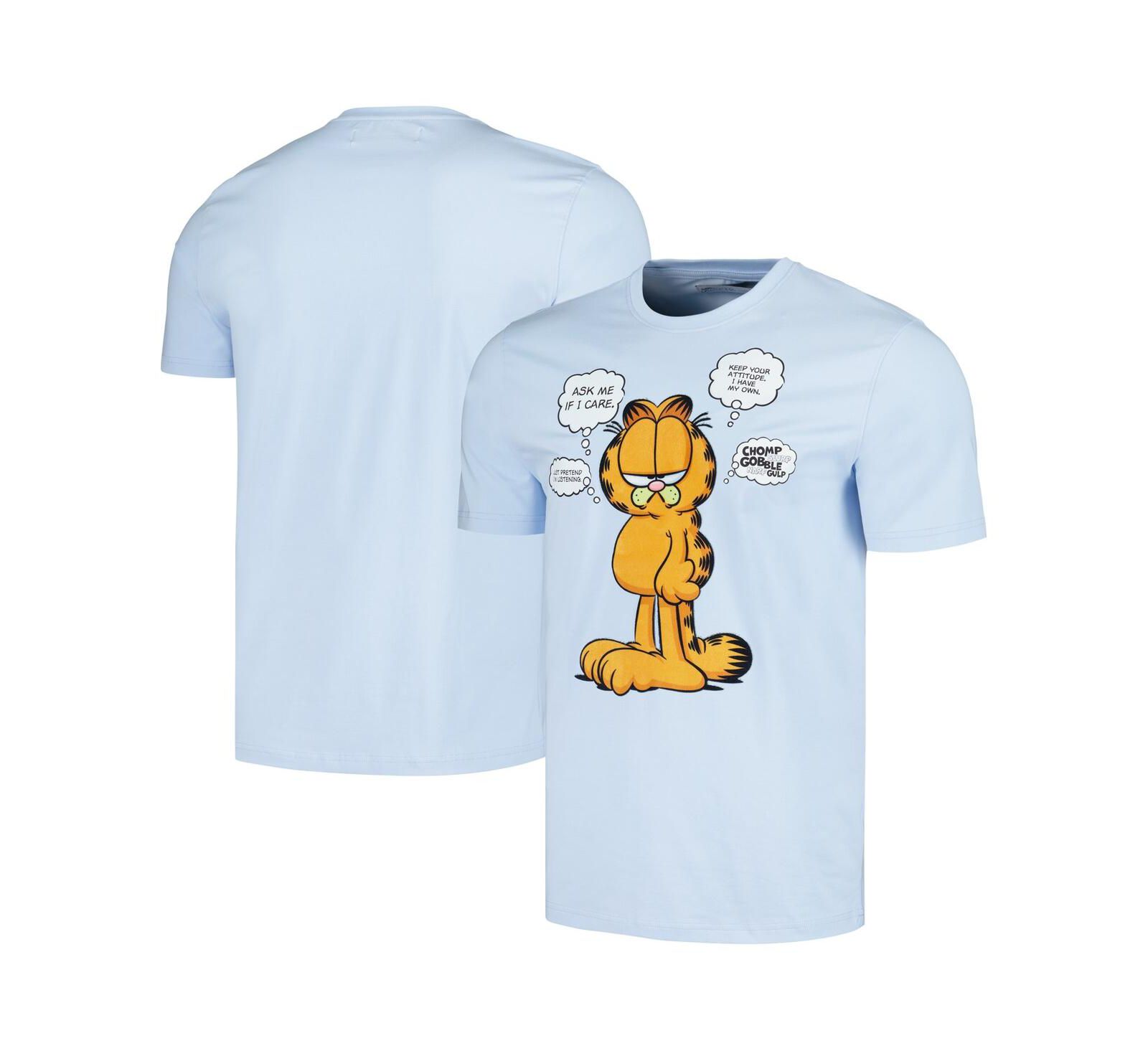 Мужская и женская футболка Freeze Max Light Blue Garfield Ask Me If I Care
