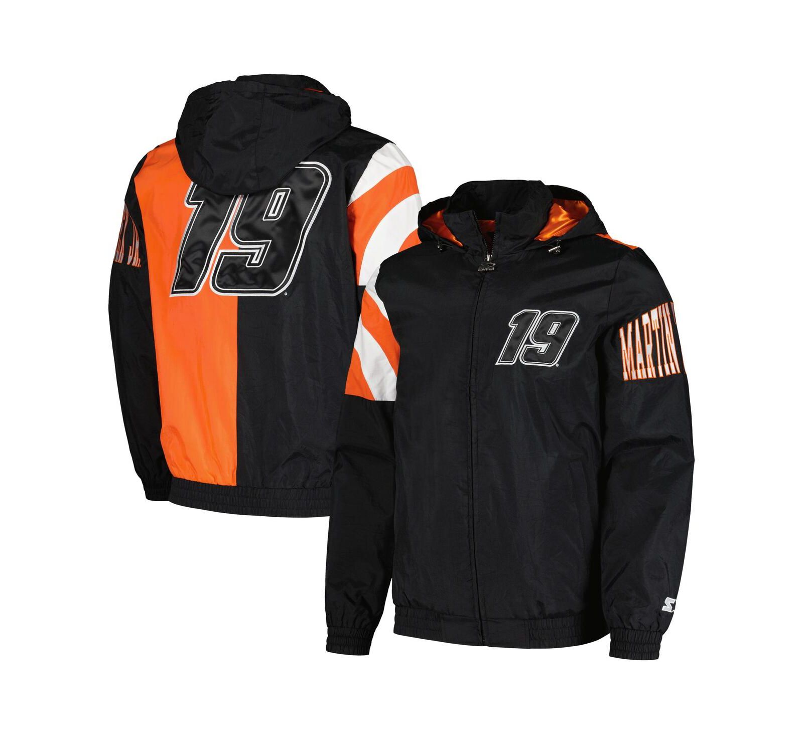Men's Starter Black Martin Truex Jr Red Zone Full-Zip Jacket