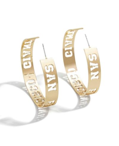 Женские серьги-кольца WEAR by Erin Andrews x Baublebar San Francisco Giants Large Cutout