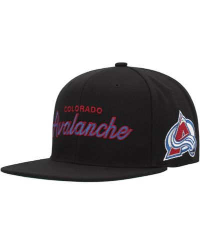 Мужская кепка Mitchell & Ness Black Colorado Avalanche Core Team Script 2.0 Snapback Hat