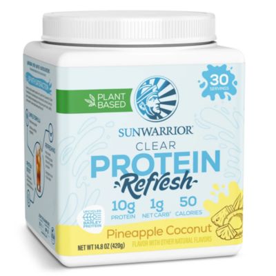 CLEAR Protein Refresh Protein Powder, Plant Based Protein Powder, Sunwarrior, Pineapple Coconut, 420g