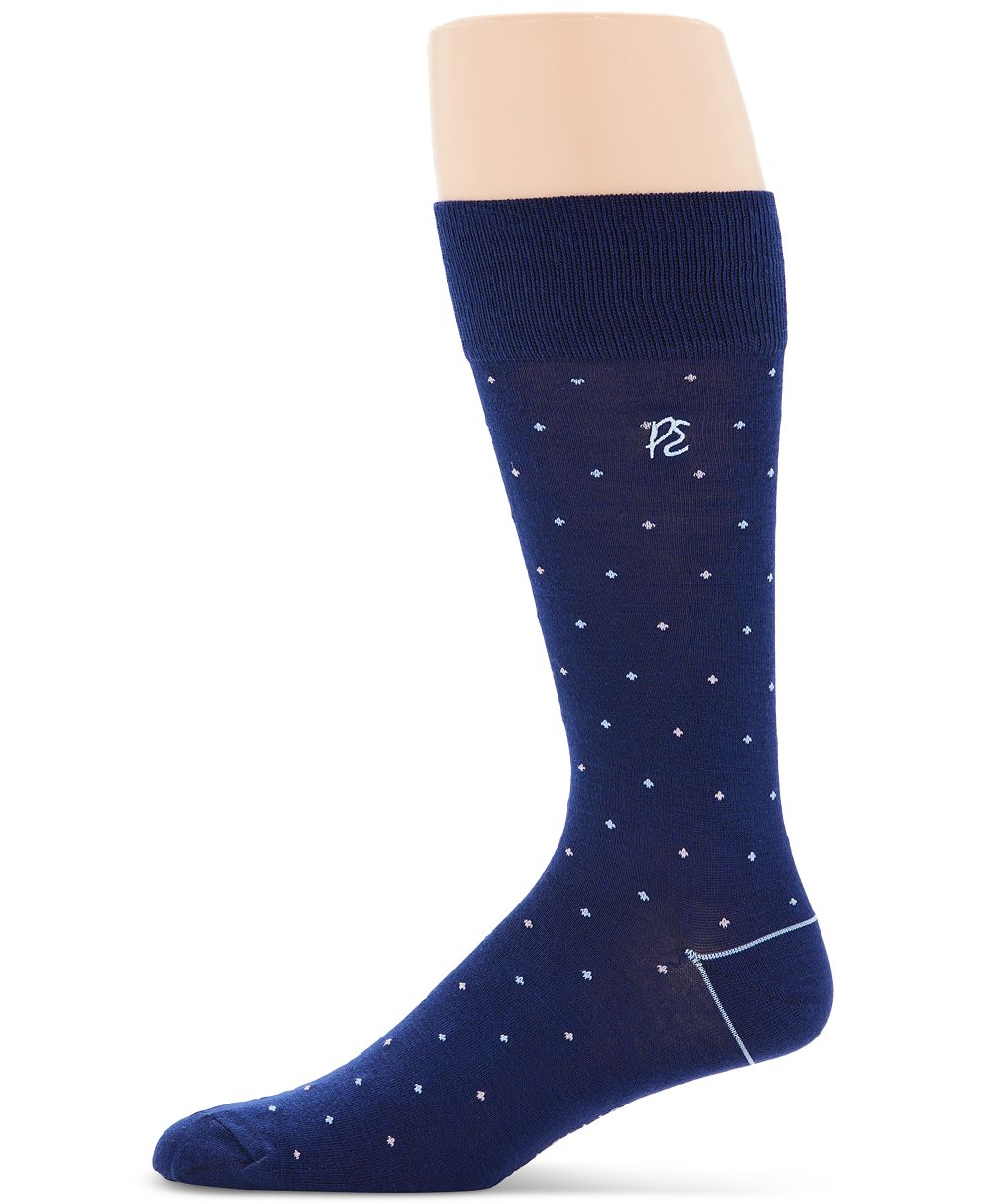 Perry Ellis Portfolio Men's Multi Dots Crew Socks