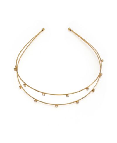 Золотистая ободок ETTIKA Delicate Crystal Dotted Gold-Tone