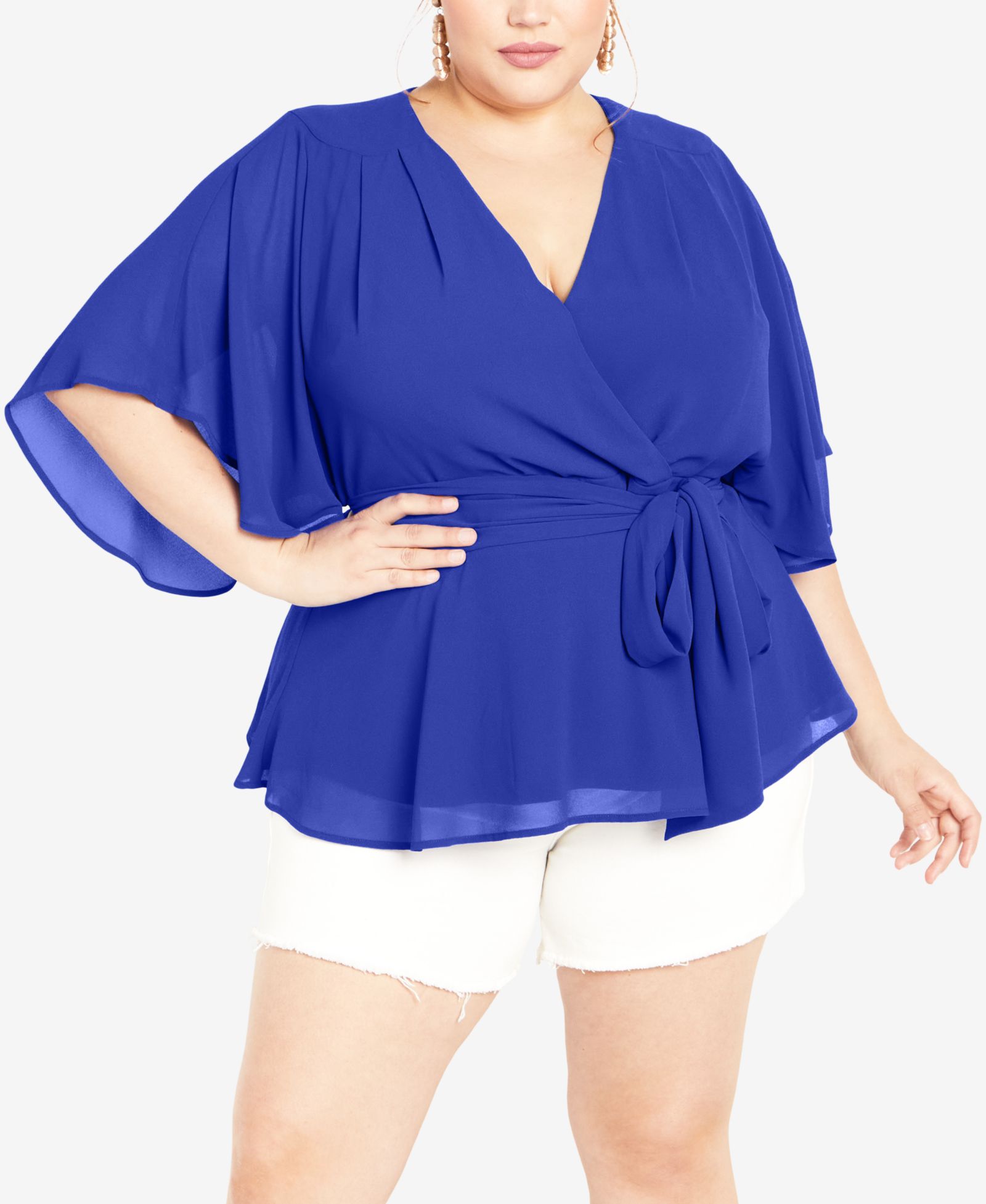 CITY CHIC Plus Size Элегантная блузка с запахом