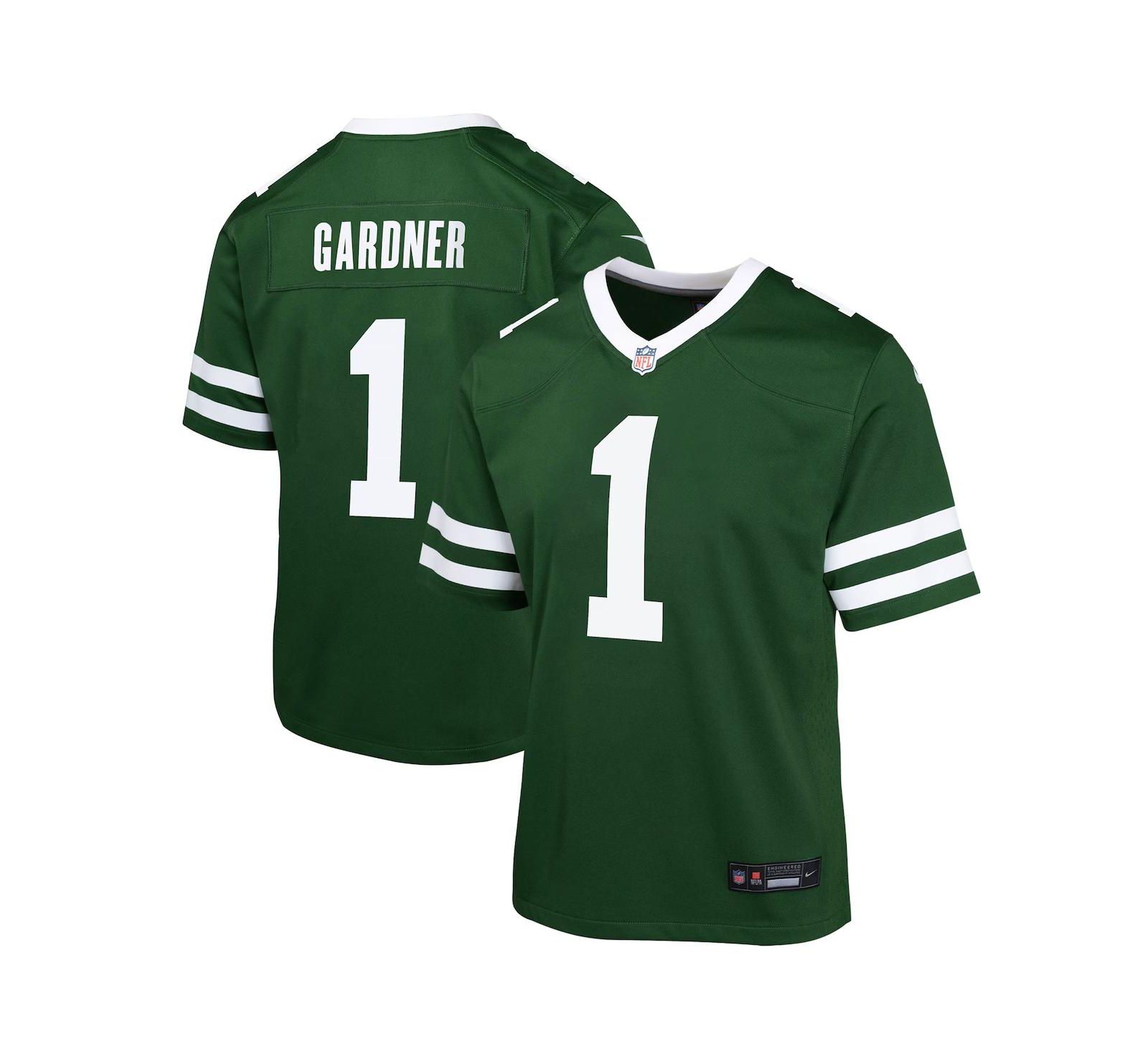 Детская джерси Nike Big Boys and Girls Ahmad Sauce Gardner Legacy New York Jets Game