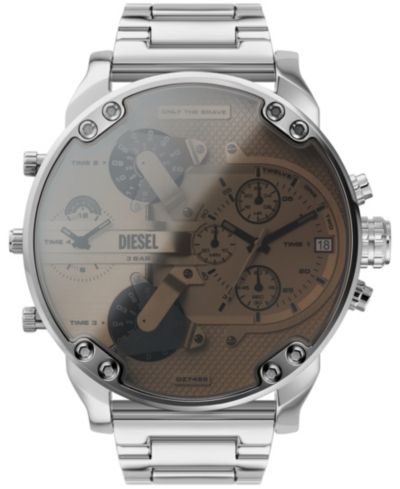 Diesel Мужской Mr. Daddy 2.0 Chronograph Silver-Tone Stainless Steel Watch 57mm