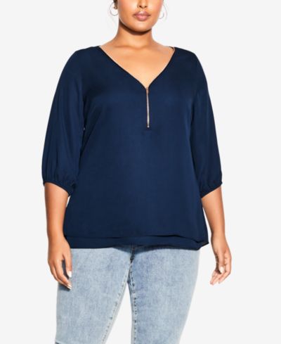 CITY CHIC Women's Fling Elbow Sleeve Top