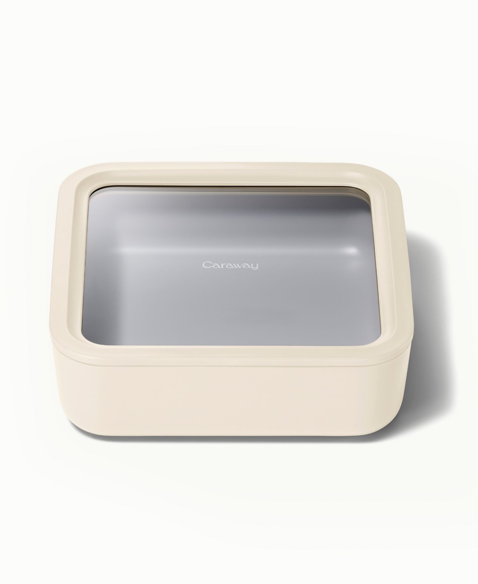 Caraway 10 Cup Glass Food Container Square Shape with Lid