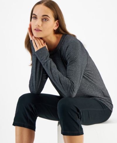 Женский топ ID Ideology Metallic Raglan-Sleeve