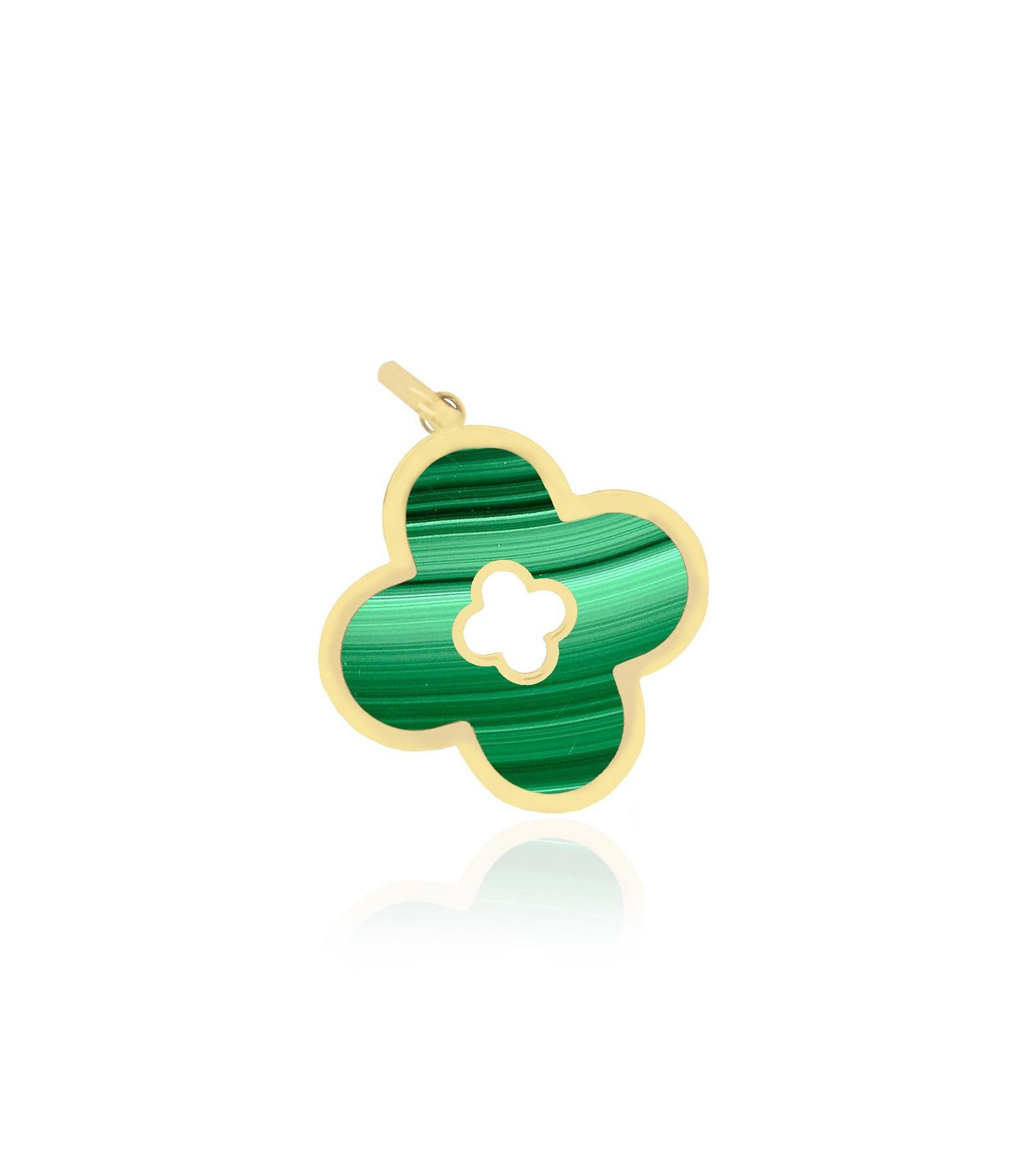 Подвеска The Lovery Malachite Clover Cut Out Charm