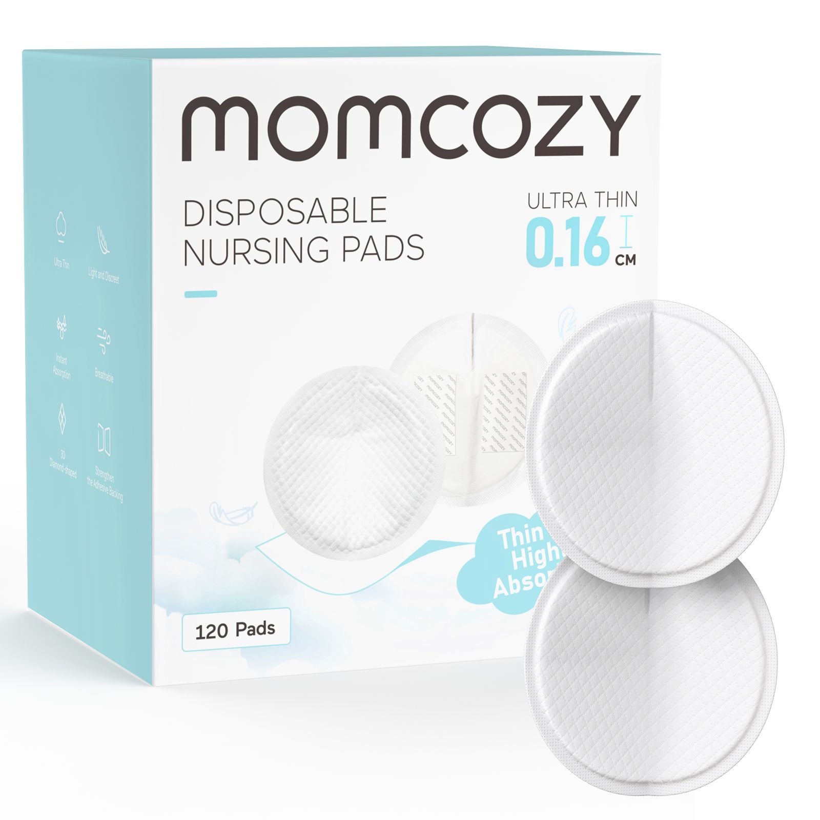 Momcozy Ultra-Thin Disposable Nursing Pads 120 Count