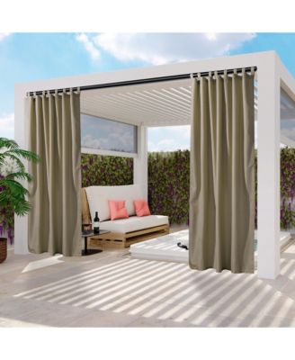 Yescom 54"x108" Outdoor Privacy Curtain Panel Tab Top UV30+ Patio Lanai Pergola 2 Piece