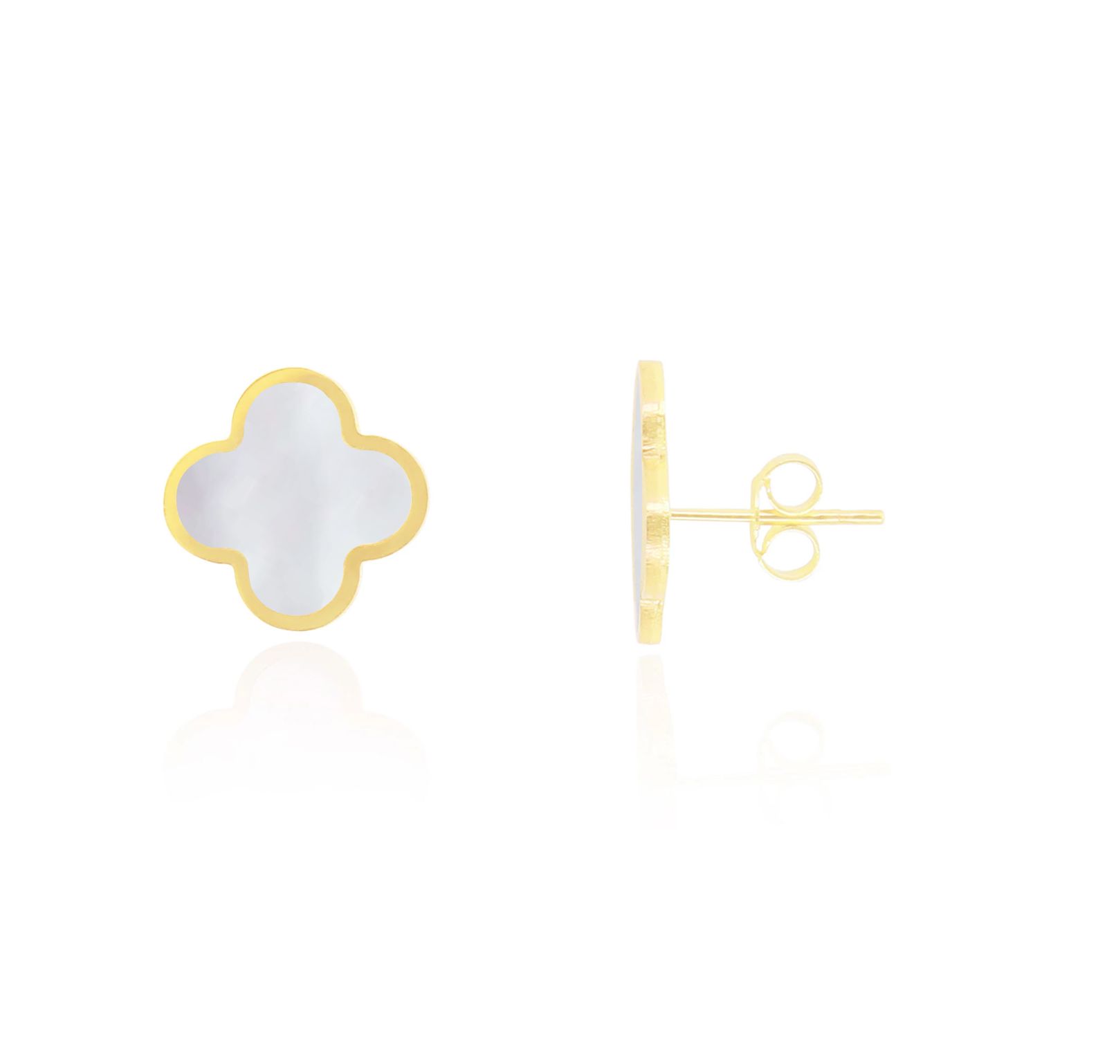 Серьги-гвоздики The Lovery Mother of Pearl Clover Stud Earrings