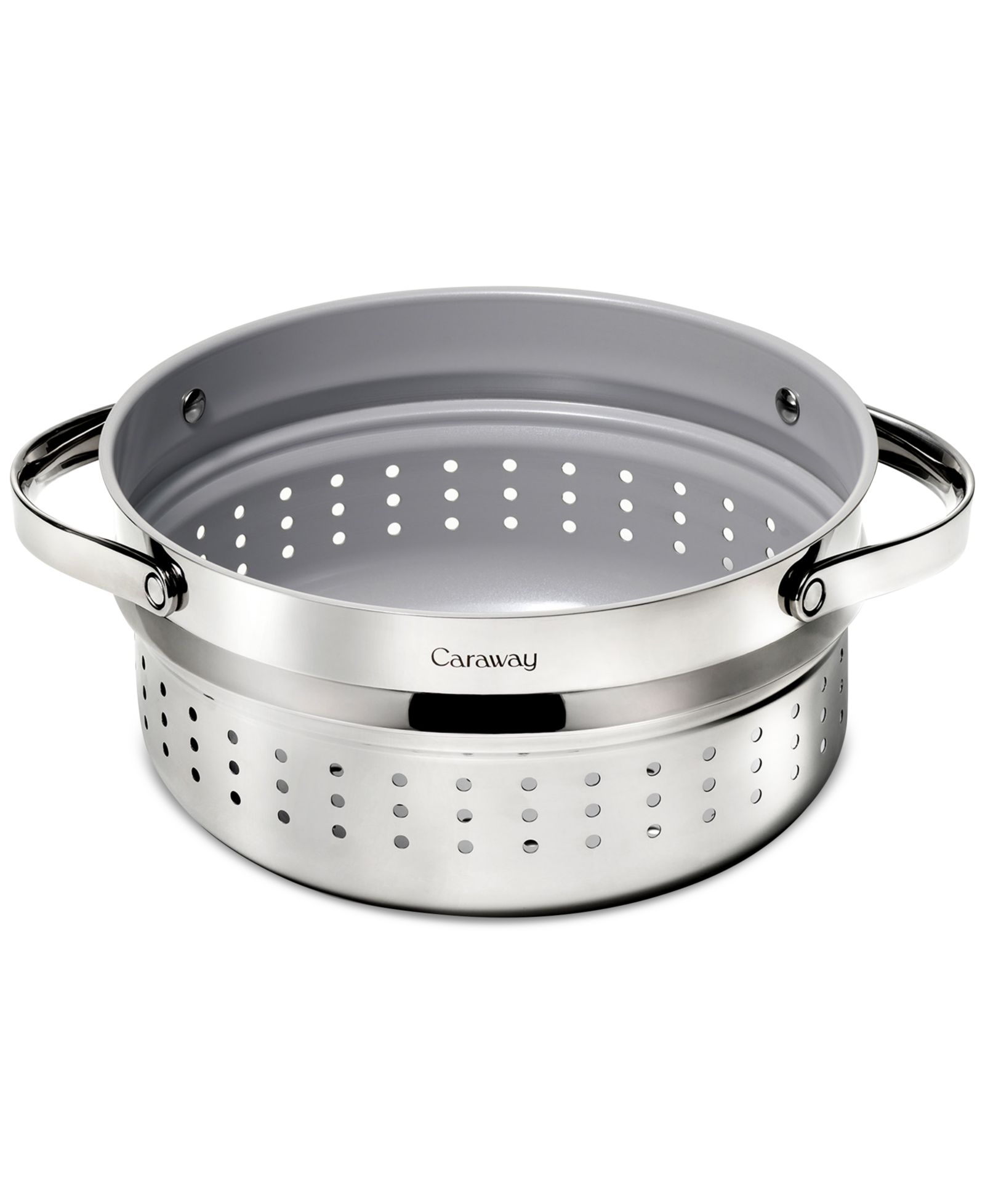 Сотейник-пароварка Caraway Nonstick Stainless Steel 6.5-Qt. Dutch Oven Steamer