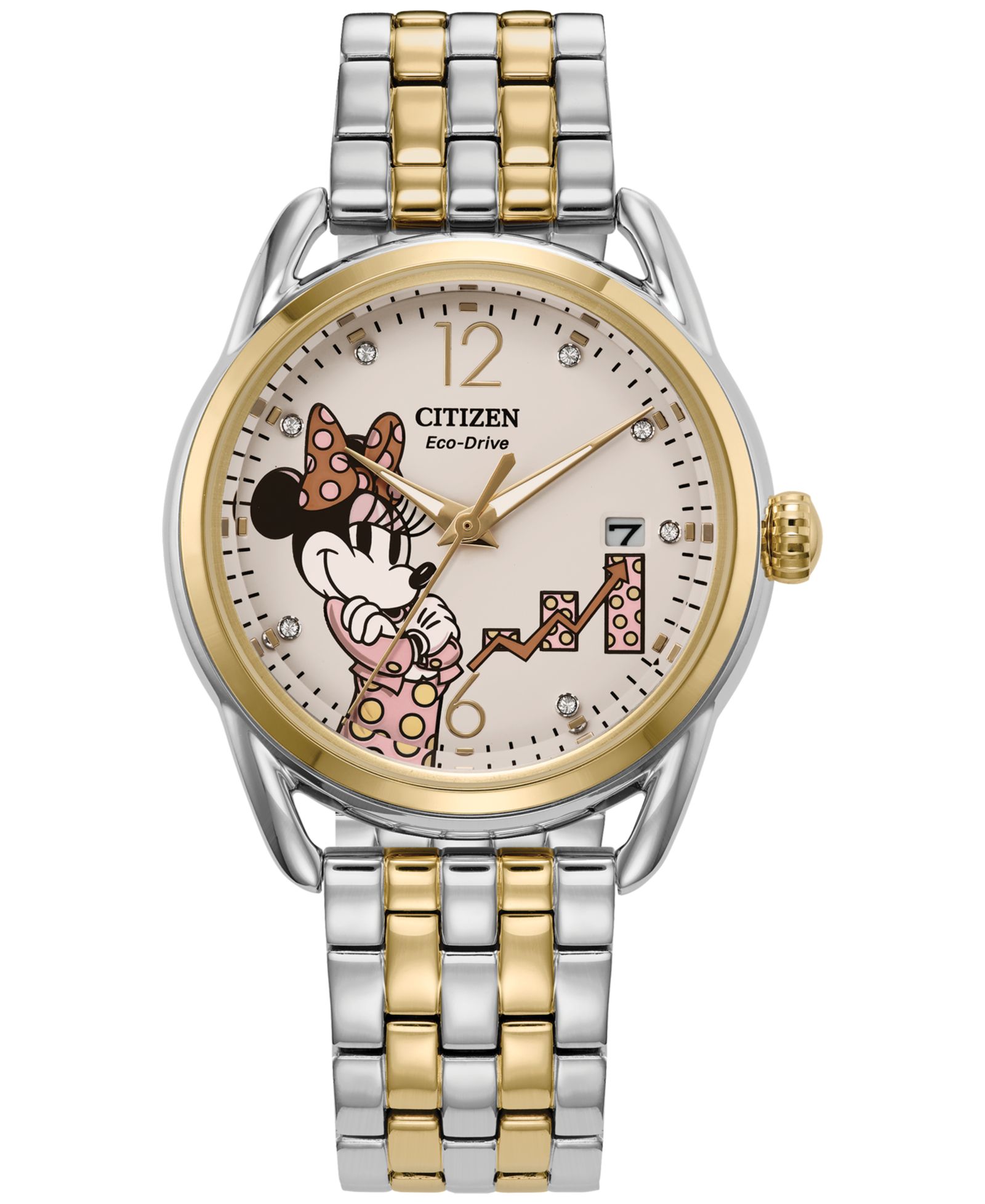 Citizen Eco-Drive Women's Disney Empowered Minnie Mouse Two-Tone Stainless Steel Bracelet Watch 36mm