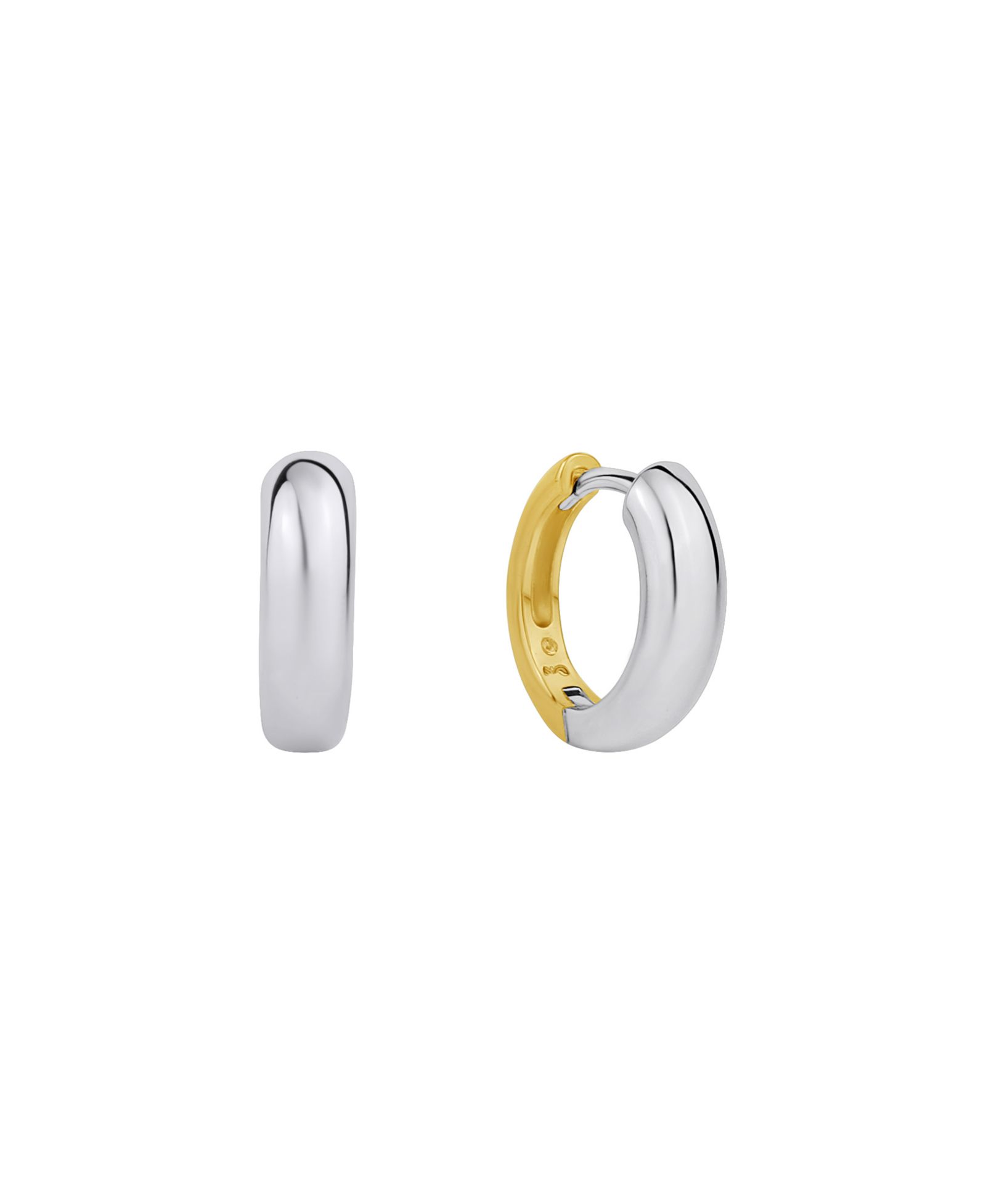 And Now this Two Tone Hinged Hoop Earring