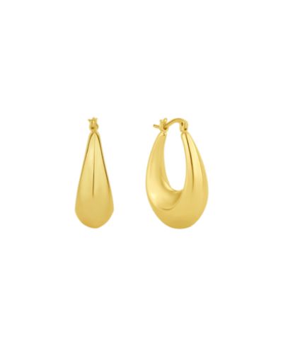 And Now This 18K Gold Plated or Silver Plated Hoop Earring