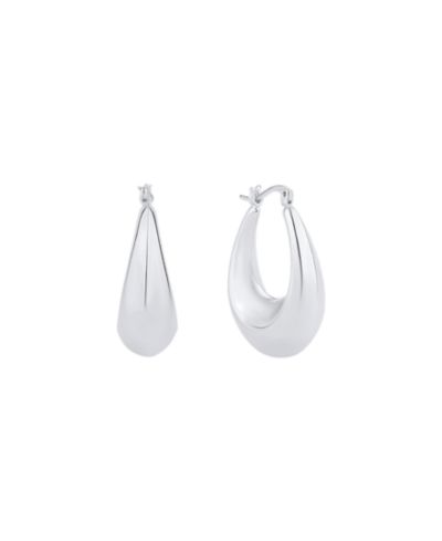 And Now This 18K Gold Plated or Silver Plated Hoop Earring