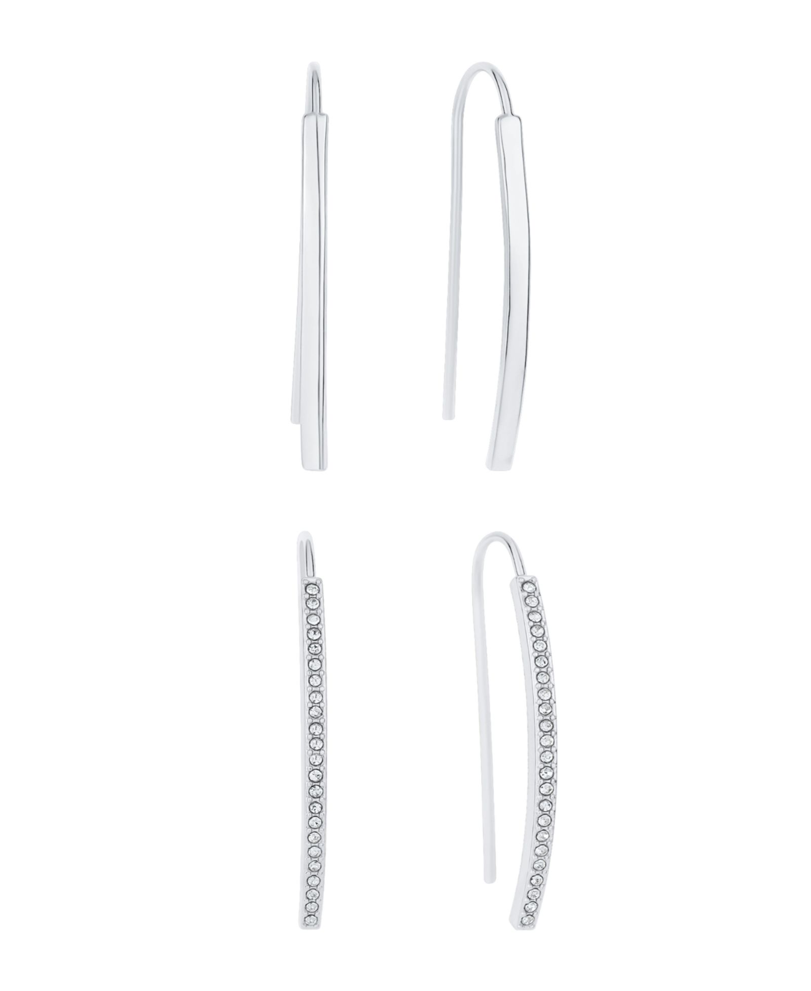 Набор серег And Now This Crystal Curved Bar