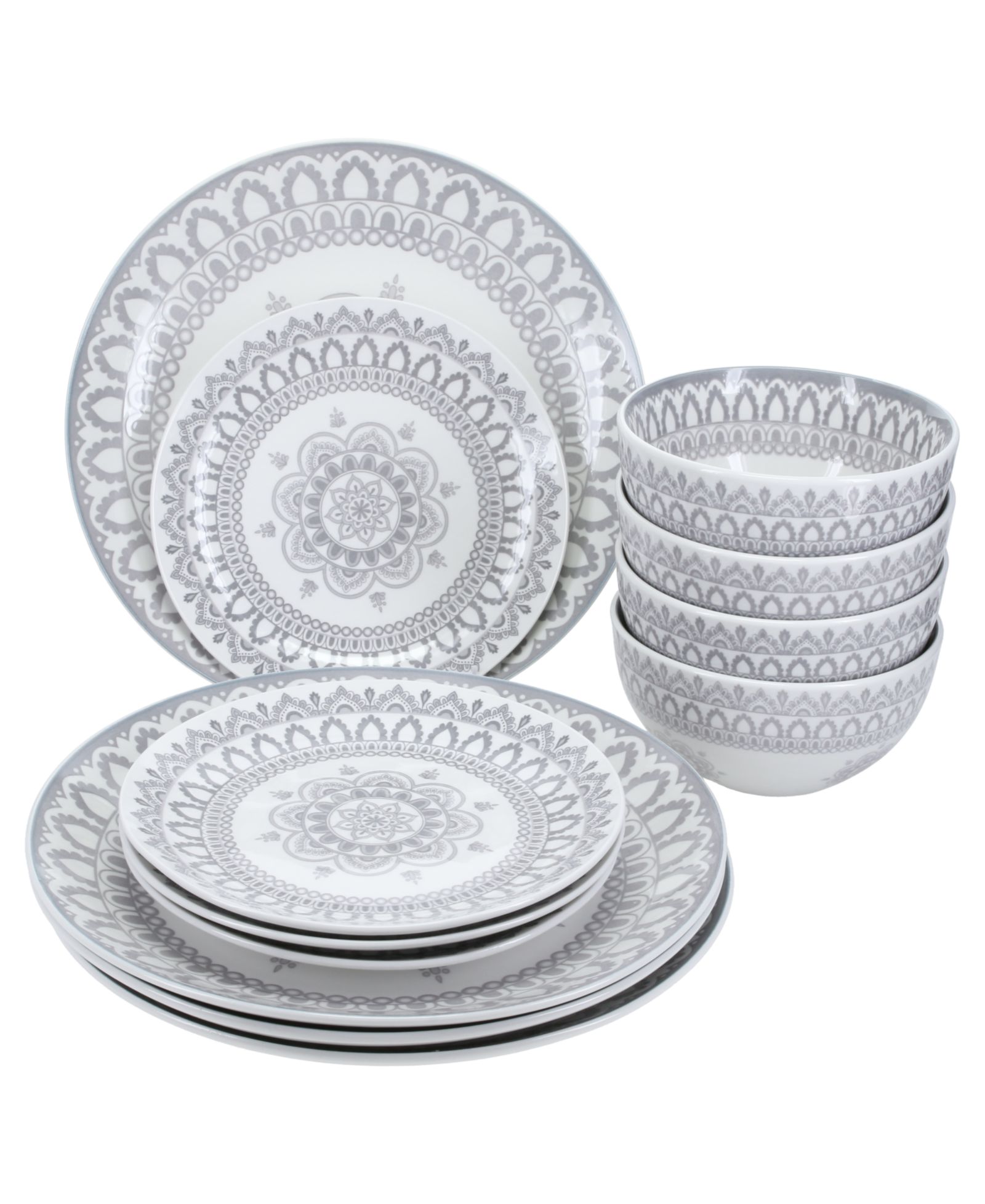 BIA Cordon Bleu Arabesque 12-Piece Dinnerware Set, Service for 4