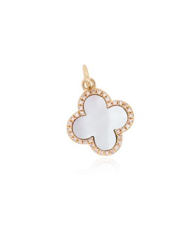 Подвеска-шарм The Lovery Mother of Pearl Diamond Clover