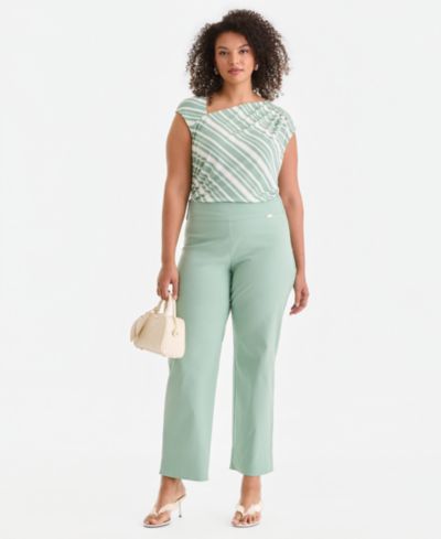 Брюки I.N.C. International Concepts Plus Size, завышенная талия, прямые