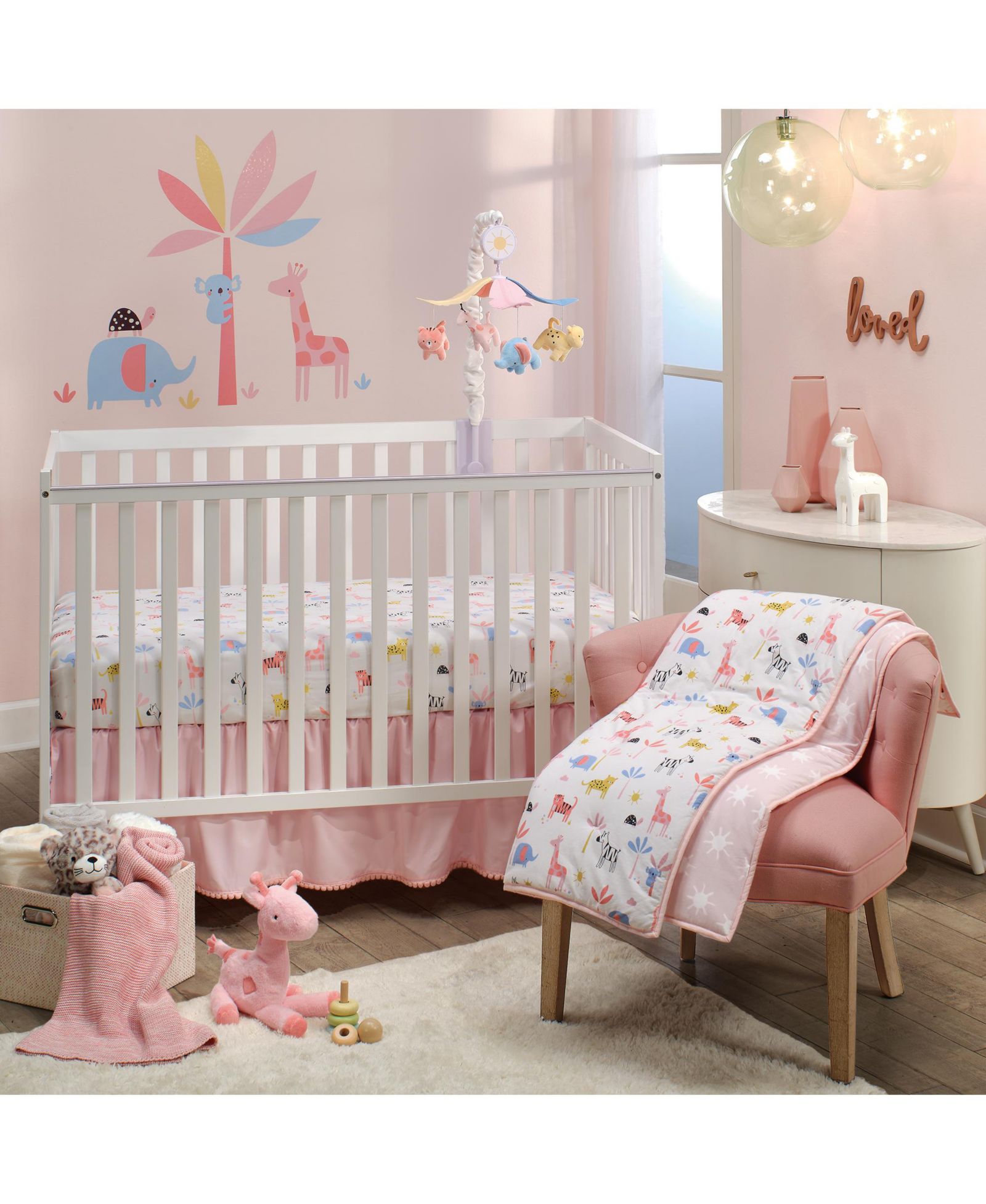 Детский комплект постельного белья Lambs & Ivy Snuggle Jungle из хлопкового трикотажа, 5 предметов