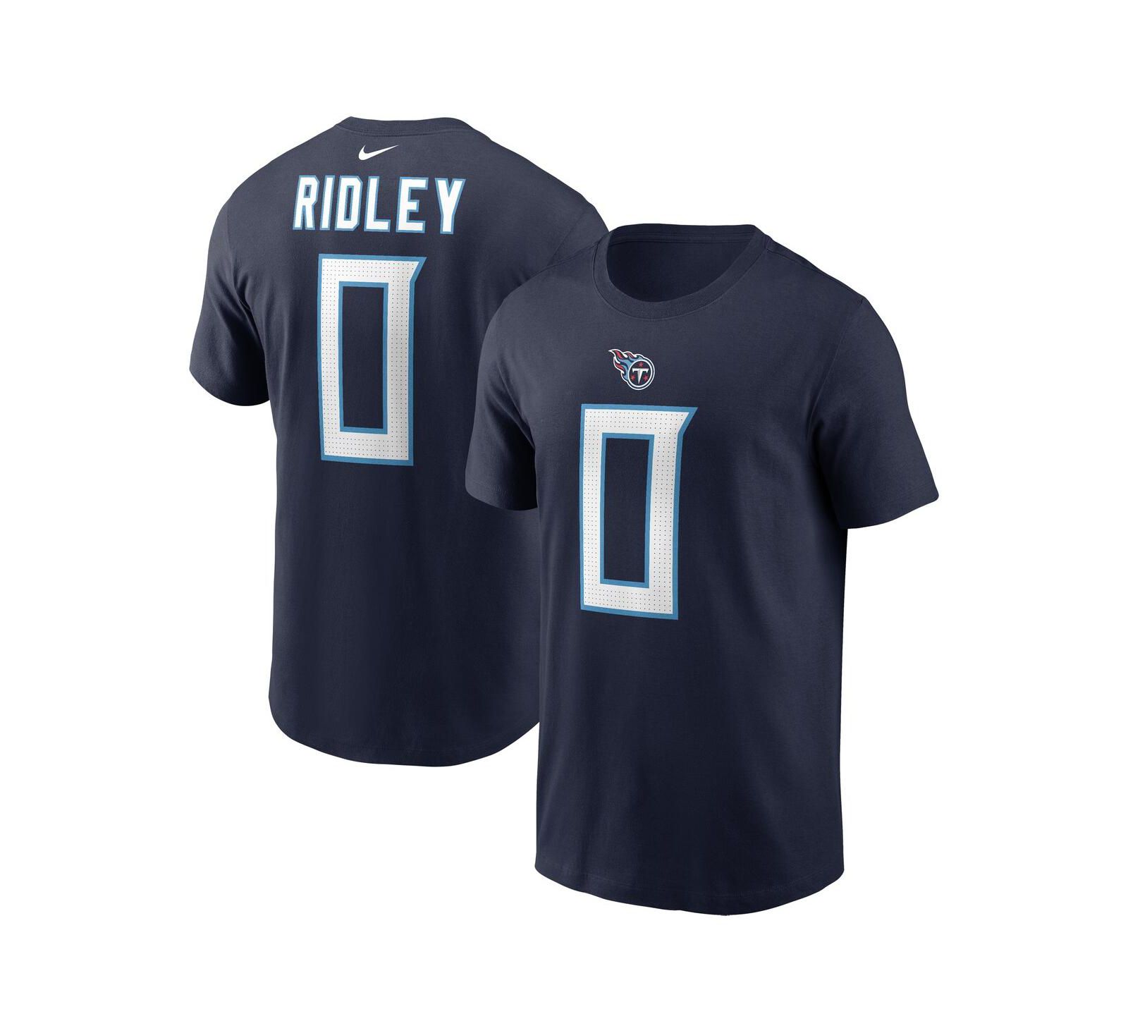 Nike Men's Calvin Ridley Navy Tennessee Titans Player Name & Number T-Shirt