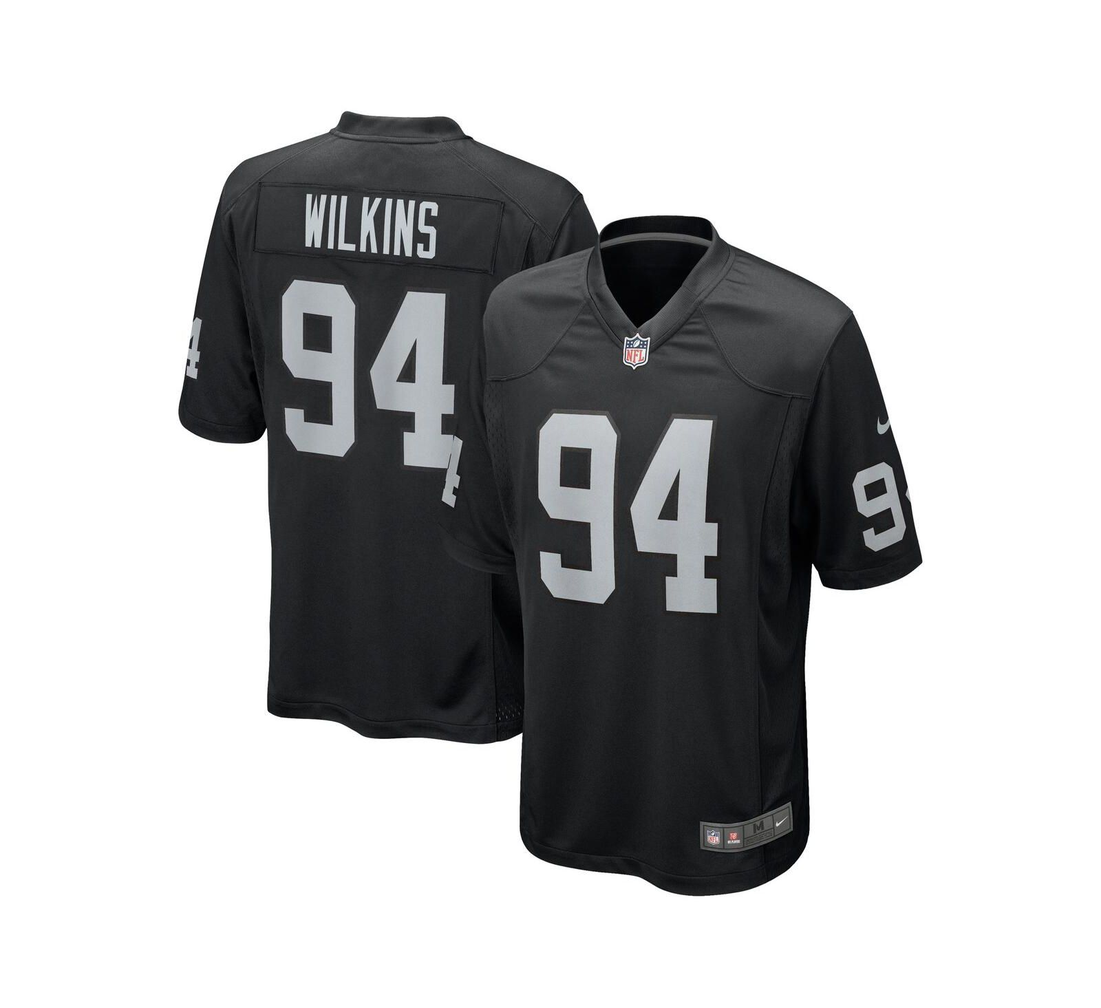 Nike Men's Christian Wilkins Black Las Vegas Raiders Team Game Jersey