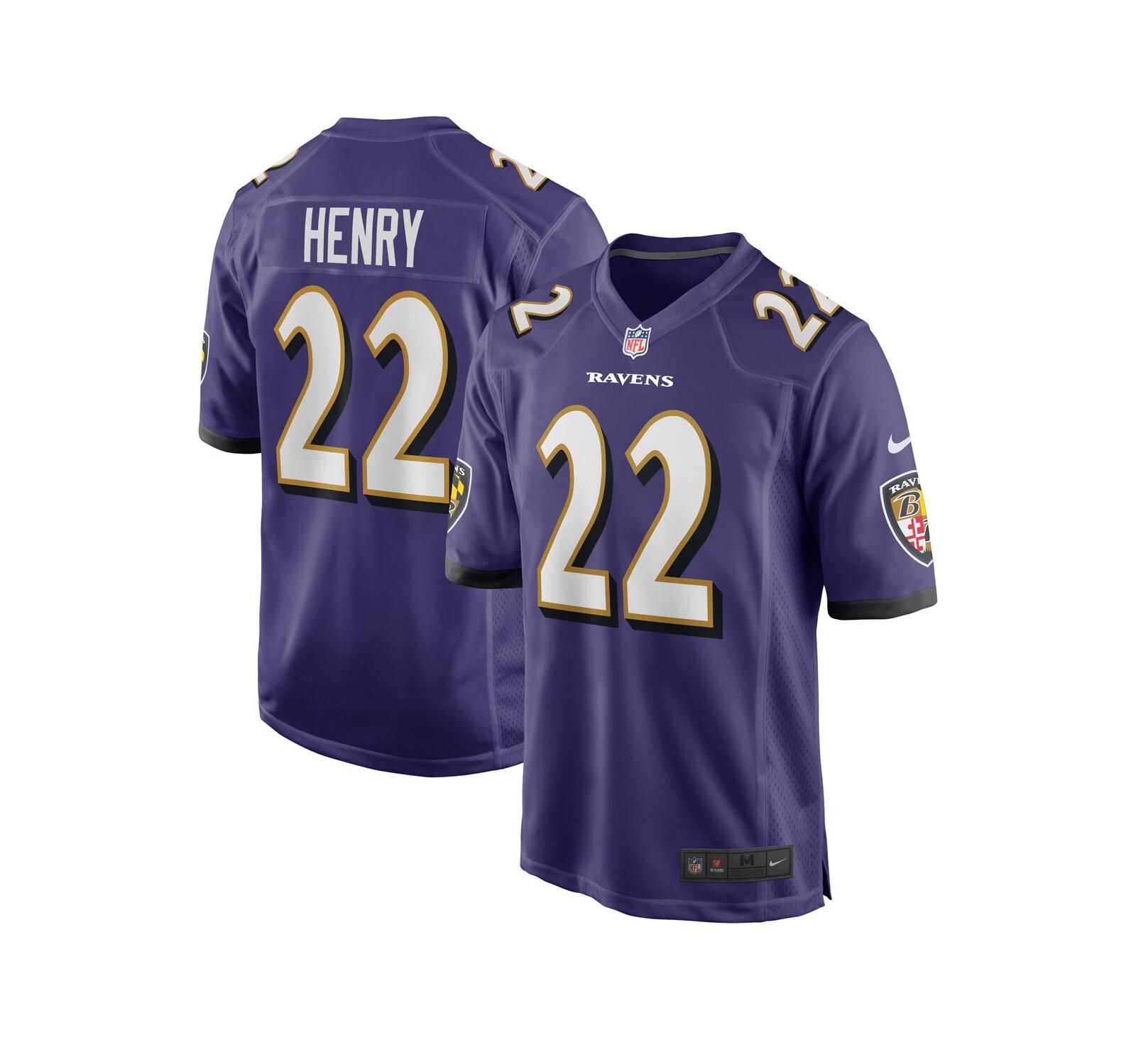 Nike Men's Derrick Henry Purple Baltimore Ravens Game Player Jersey