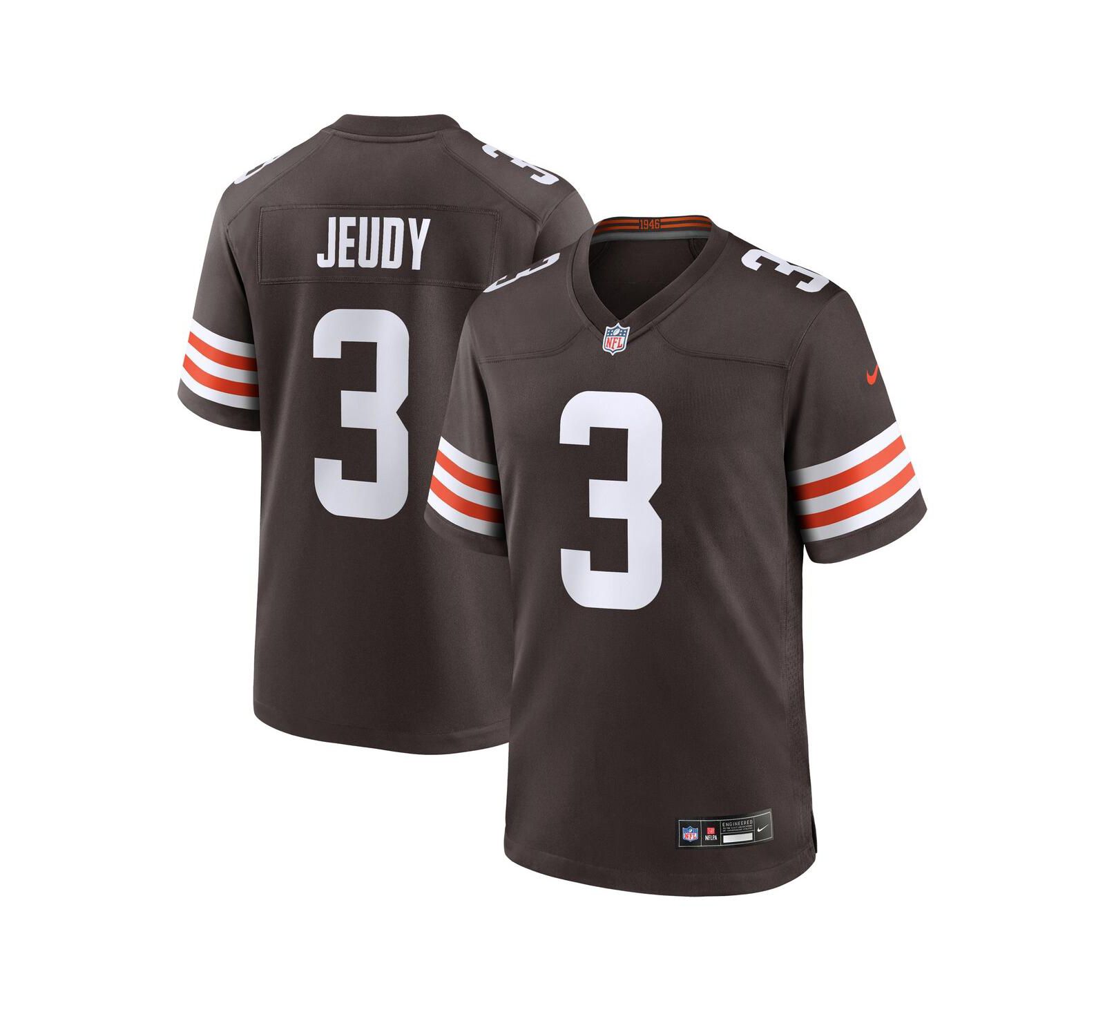 Nike Мужская игровая джерси Jerry Jeudy Brown Cleveland Browns