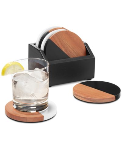 The Cellar 6-Pc. Coasters & Holder Set, Exclusively at Macy’s