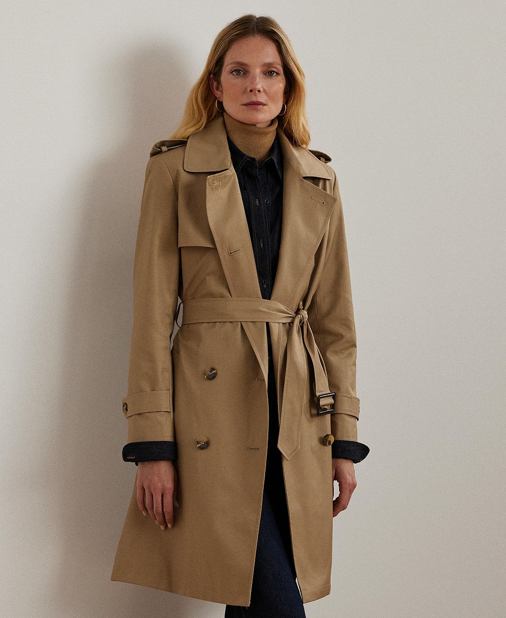 Lauren Ralph Lauren Petite Belted Water-Resistant Trench Coat