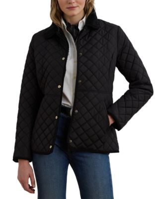 Lauren Ralph Lauren Petite Faux-Sherpa-Collar Quilted Coat