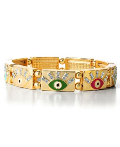 Jessica Simpson Womens Evil Eye Bracelet - Gold-Tone Evil Eye Bracelets for Women