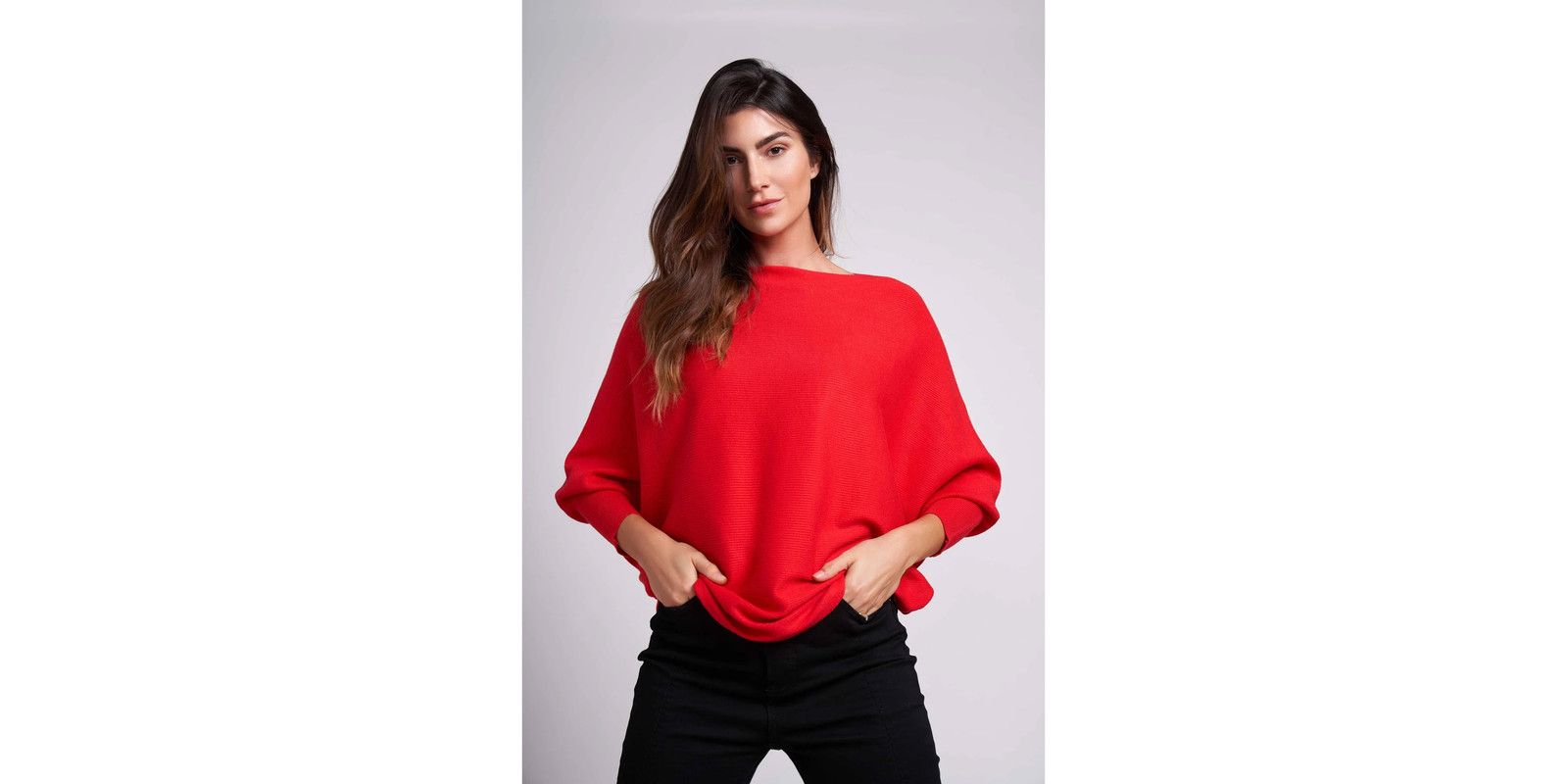 Caldwell Collection Women's Ivy Oversized Dolman 3/4 Sleeve Sweater