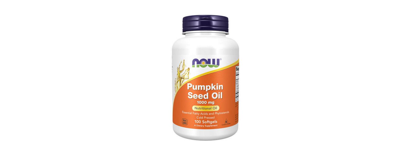 NOW Foods Pumpkin Seed Oil, 1000 mg, 100 Sgels