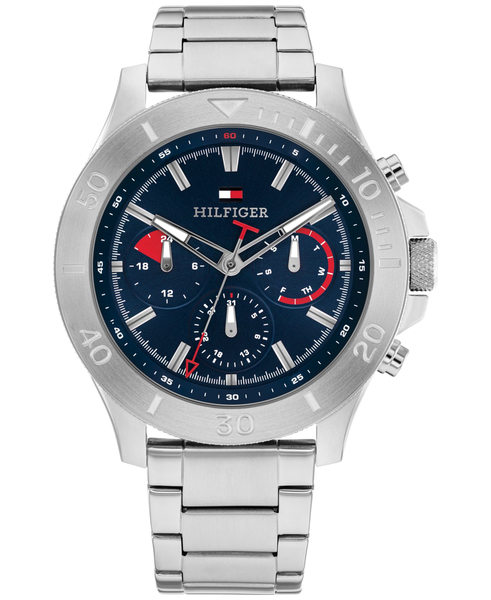 Tommy Hilfiger Men's Quartz Silver Stainless Steel Watch 46mm