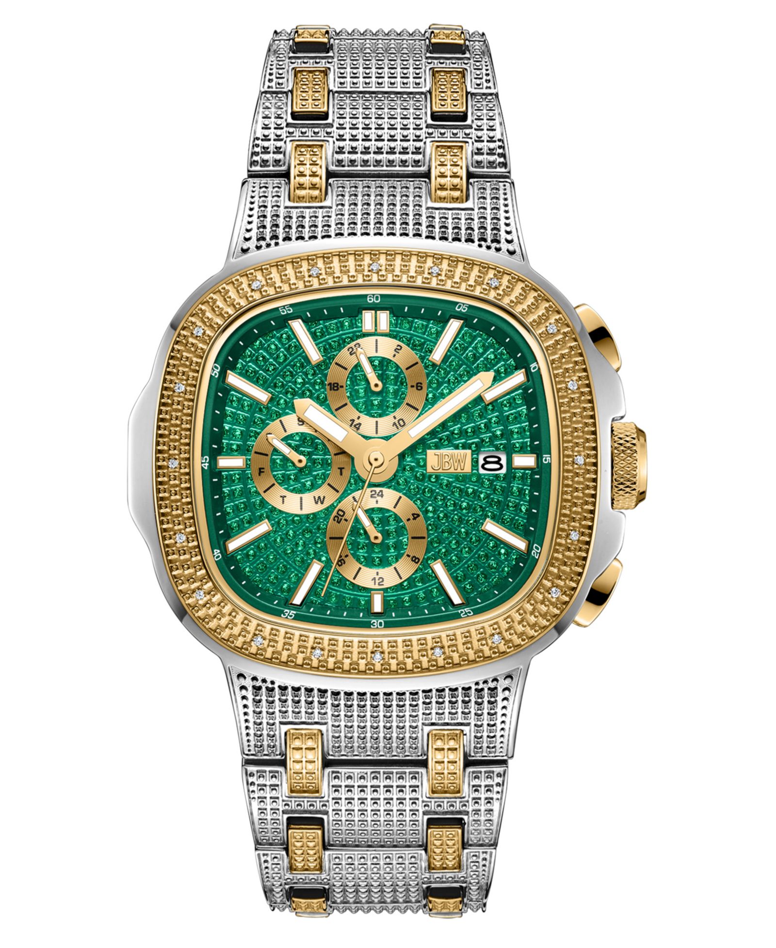 JBW Мужские двухцветные часы Heist Multifunction Stainless Steel 45mm
